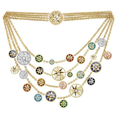 dior sun moon necklace|dior rose de vents collection.